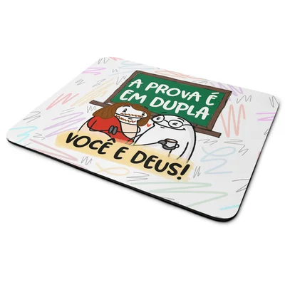 Mouse Pad Flork Professores - A Prova É Em Dupla