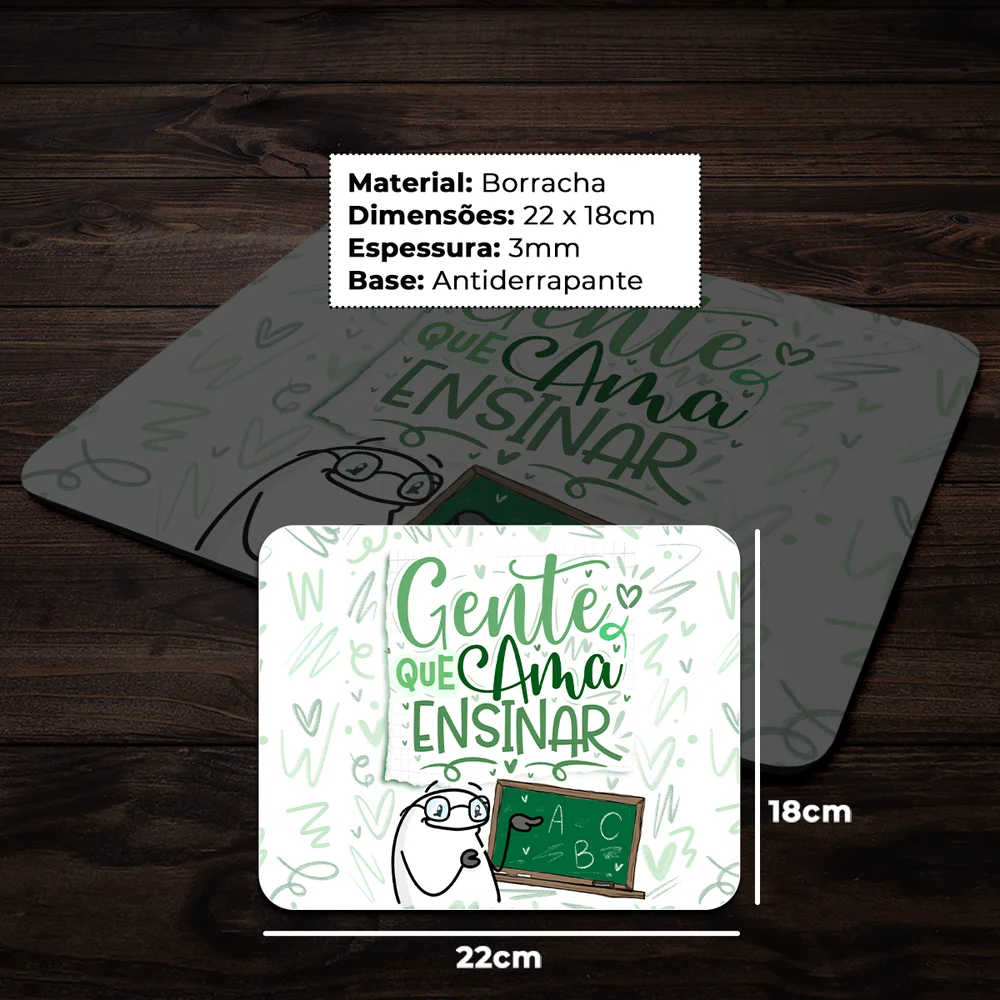 Imagem 4 de 4 do produto Mouse Pad Flork Professores - Gente Que Ama Ensinar