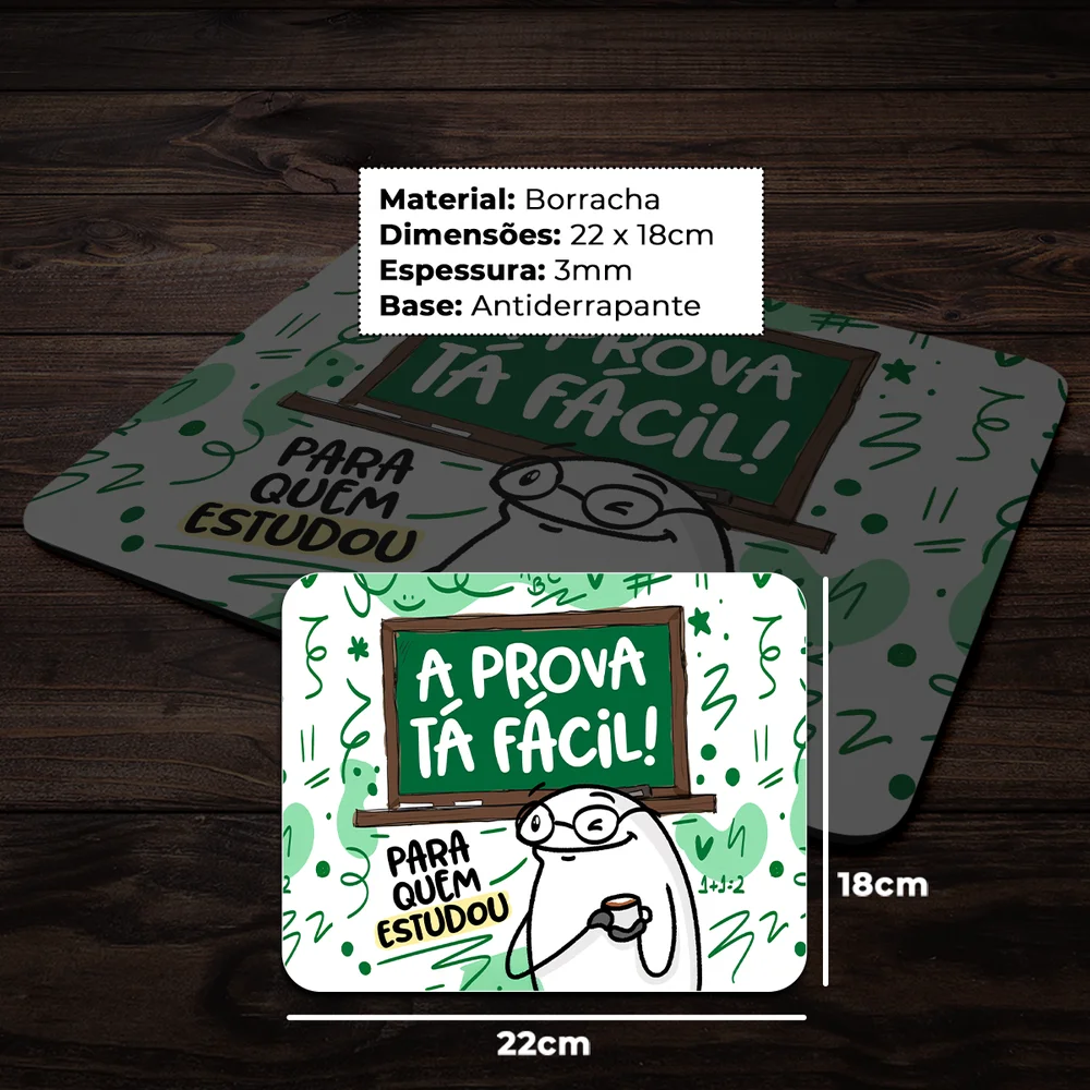 Imagem 4 de 4 do produto Mouse Pad Flork Professores - A Prova Tá Fácil!
