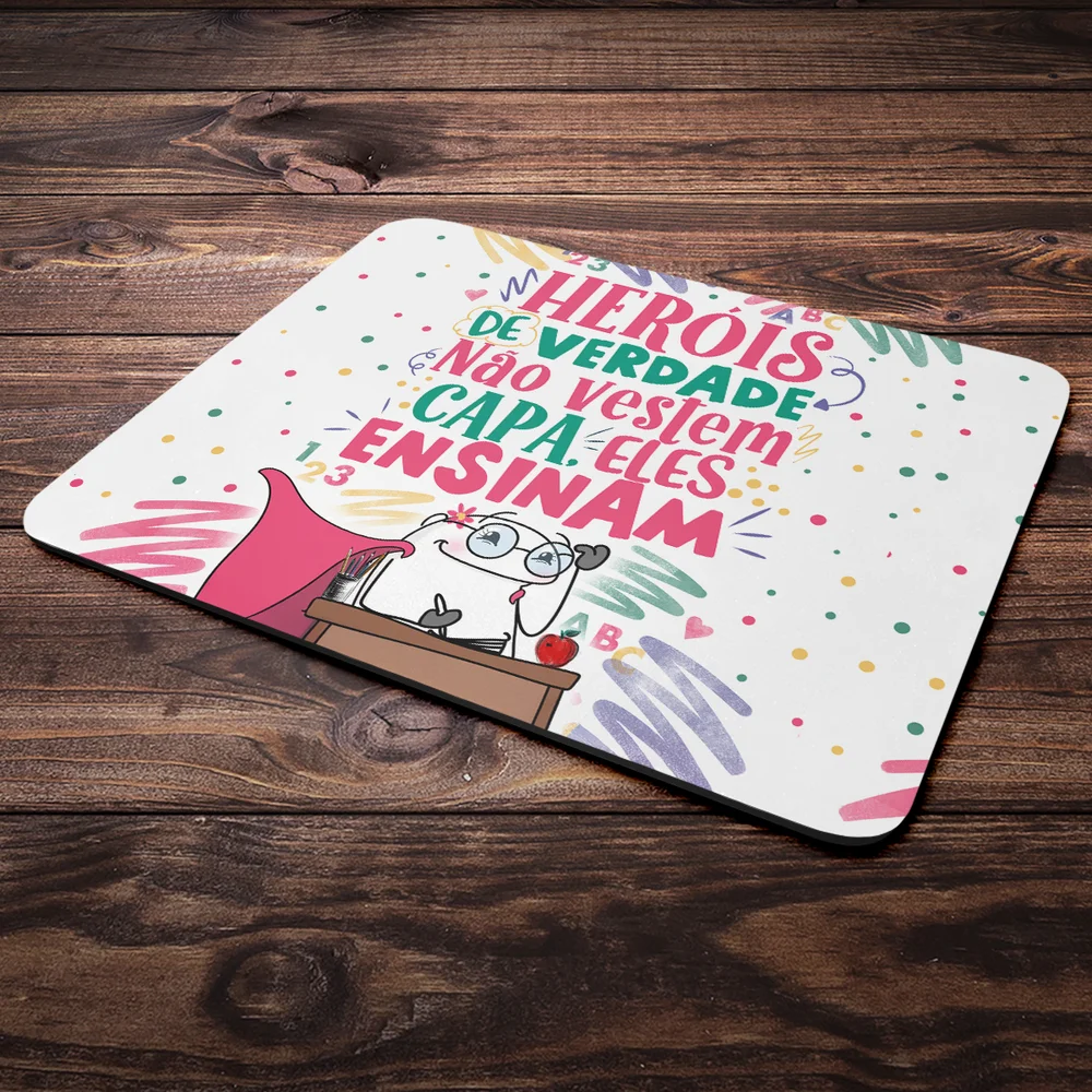 Imagem 3 de 4 do produto Mouse Pad Flork Professora - Heróis De Verdade, Ensinam