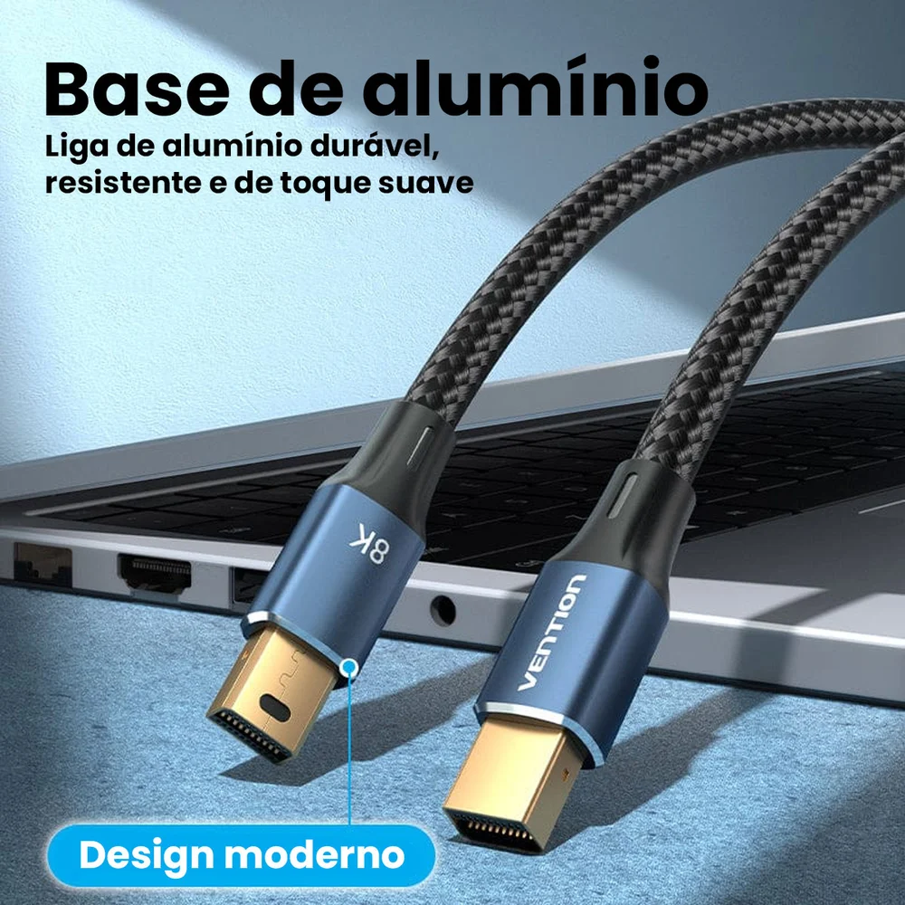 Imagem 2 de 5 do produto Cabo Mini Displayport Dp Thunderbolt Para Macbook 2m Vention