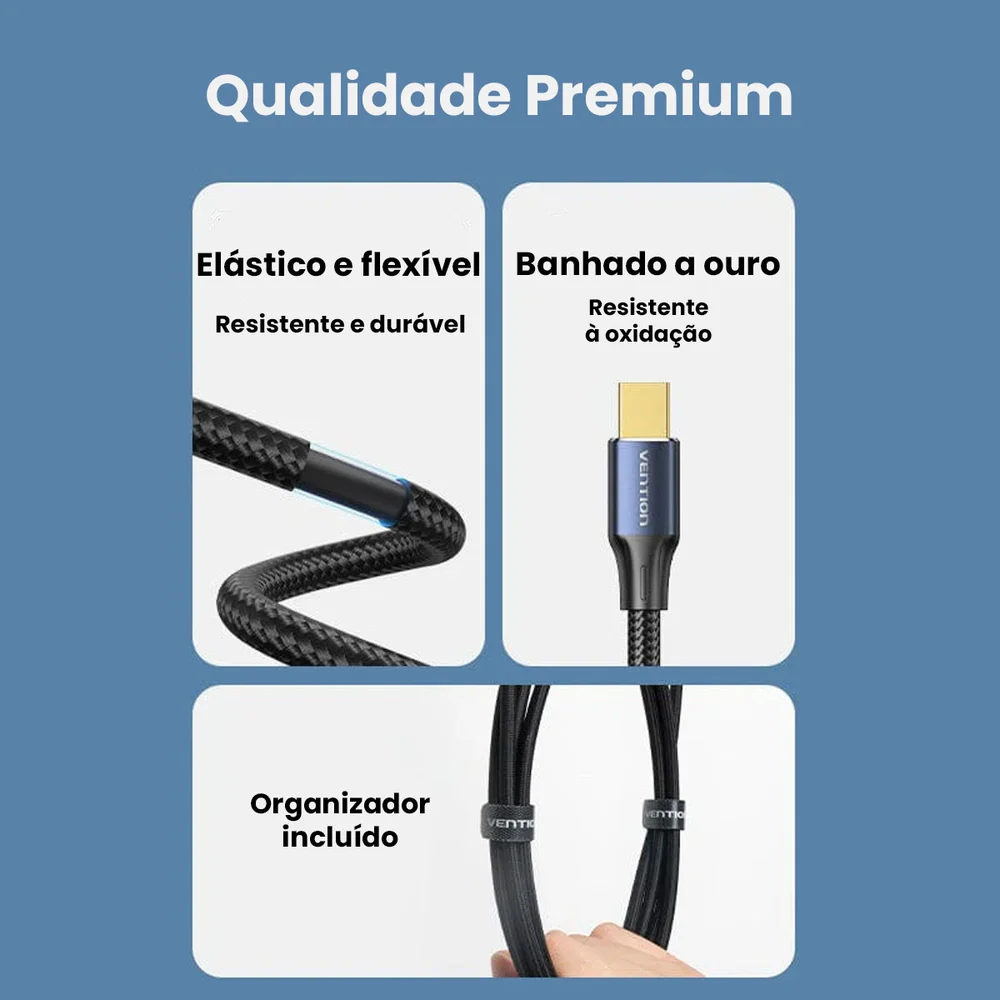 Imagem 3 de 5 do produto Cabo Mini Displayport Dp Thunderbolt Para Macbook 2m Vention