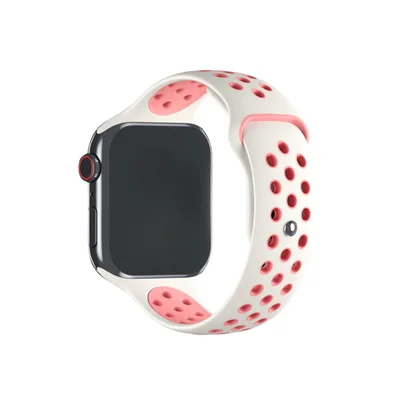 Pulseira Nk Para Apple Watch, 42-49mm, Branca E Rosa