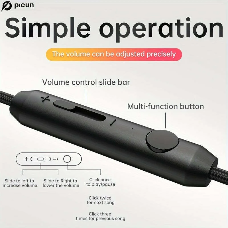 Imagem 5 de 5 do produto Fones De Ouvido Picun C60 Com Microfone Leves E Dobraveis - Preto