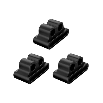 Kit De Suporte Para Fones, Silicone Preto, 3 Unidades