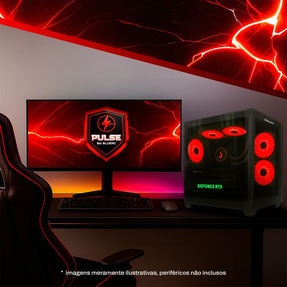 PC Gamer PULSE By Bluepc - Amd Ryzen 5 5600x, B450, Geforce RTX 5060 Ti 16gb, 16gb Ddr4, SSD M.2 PCie 512gb, Fonte 650w 80 Plus - Pgbp-pul112 - view 3