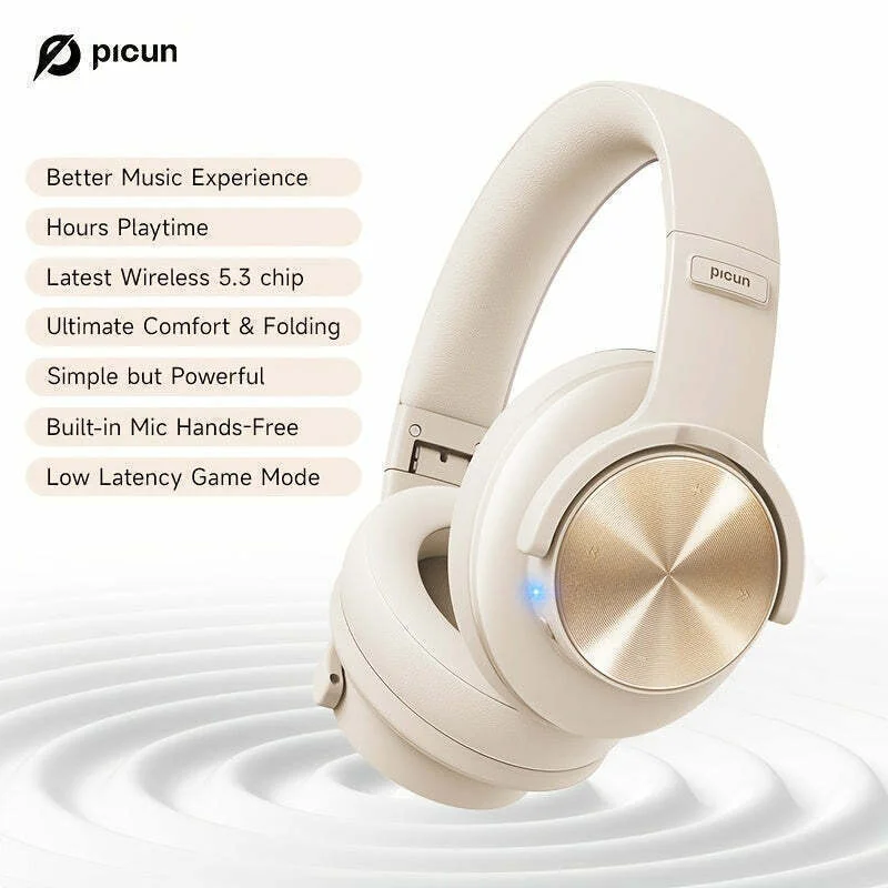 Imagem 2 de 2 do produto Fones De Ouvido Sem Fio Picun B8 120h Moslivres E Dobravél - Caqui