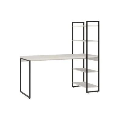 Mesa C/estante Alta 150x64x147cm C/04 Prateleiras Branco Chess /