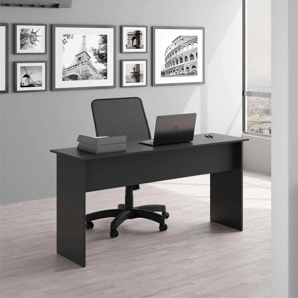Mesa De Computador Com Gaveteiro 1200 Faucet Preto Onix Mesa De Computador Com Gaveteiro 1200 Faucet Preto Onix