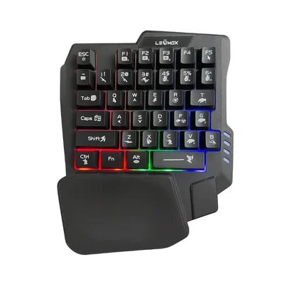 Teclado Gamer Para Uma Mão Lehmox Ley-2117 7 Cores Usb Teclas Flutuantes - Ley-2117