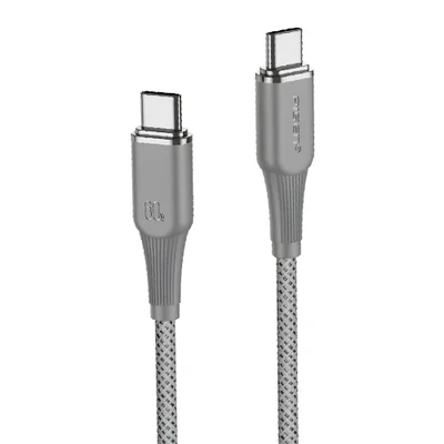 Cabo Usb C Para Usb C Pisen Macho Máx. 60w 1metro Cinza