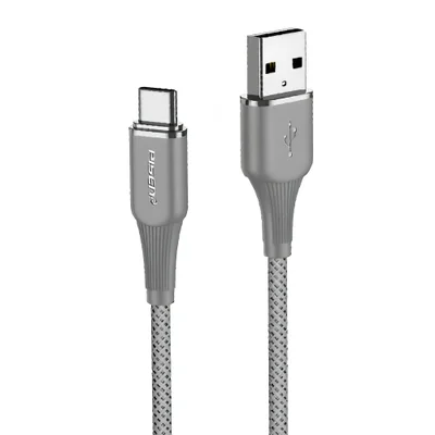 Cabo Usb-a Para Usb C Pisen Macho Máx 12w 1metro Cinza