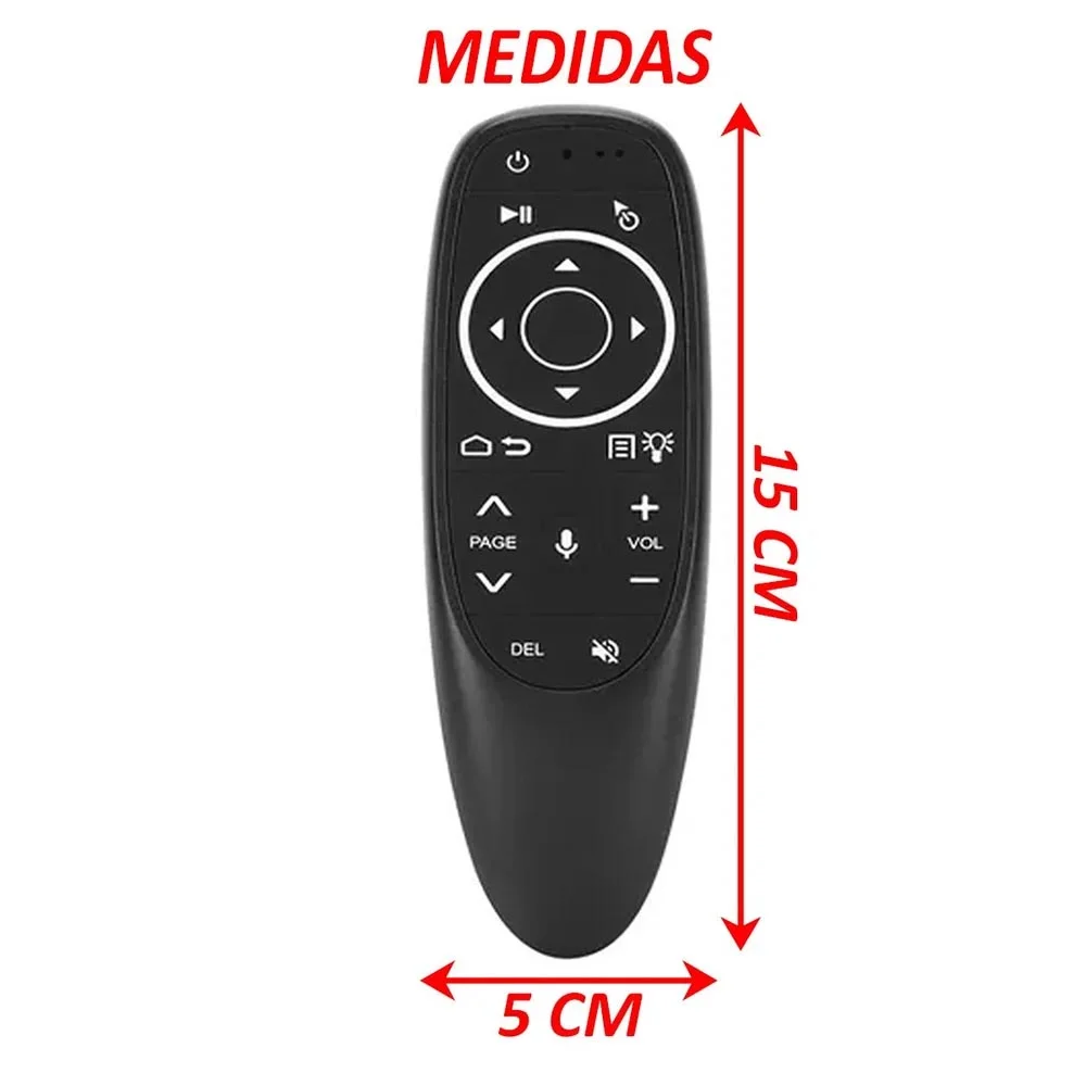 Imagem 3 de 5 do produto Controle Air Mouse Giroscópio Comando De Voz LED Wifi