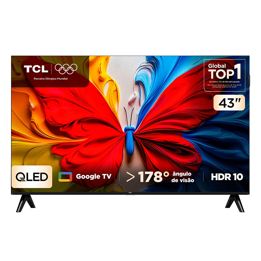 Smart TV TCL 43 Polegadas Full HD QLED S5K WiFi Bluetooth Google TV 2 HDMI HDR10 Dolby Audio 43S5K - view 6