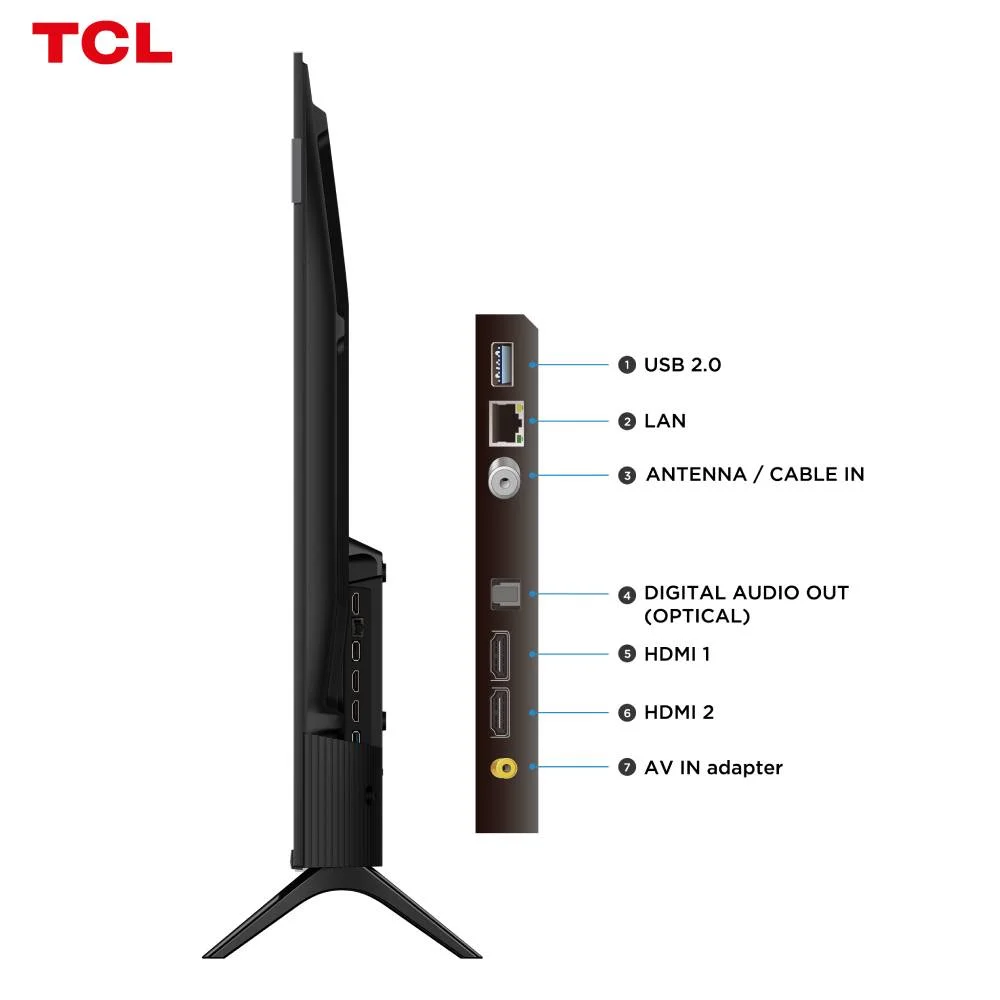 Smart TV TCL 43 Polegadas Full HD QLED S5K WiFi Bluetooth Google TV 2 HDMI HDR10 Dolby Audio 43S5K - view 9