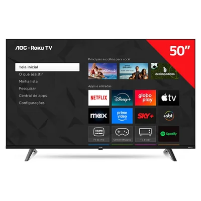 Smart Tv Aoc 50 ", DLED, 4k, Roku Tv 50u7045/78g 15