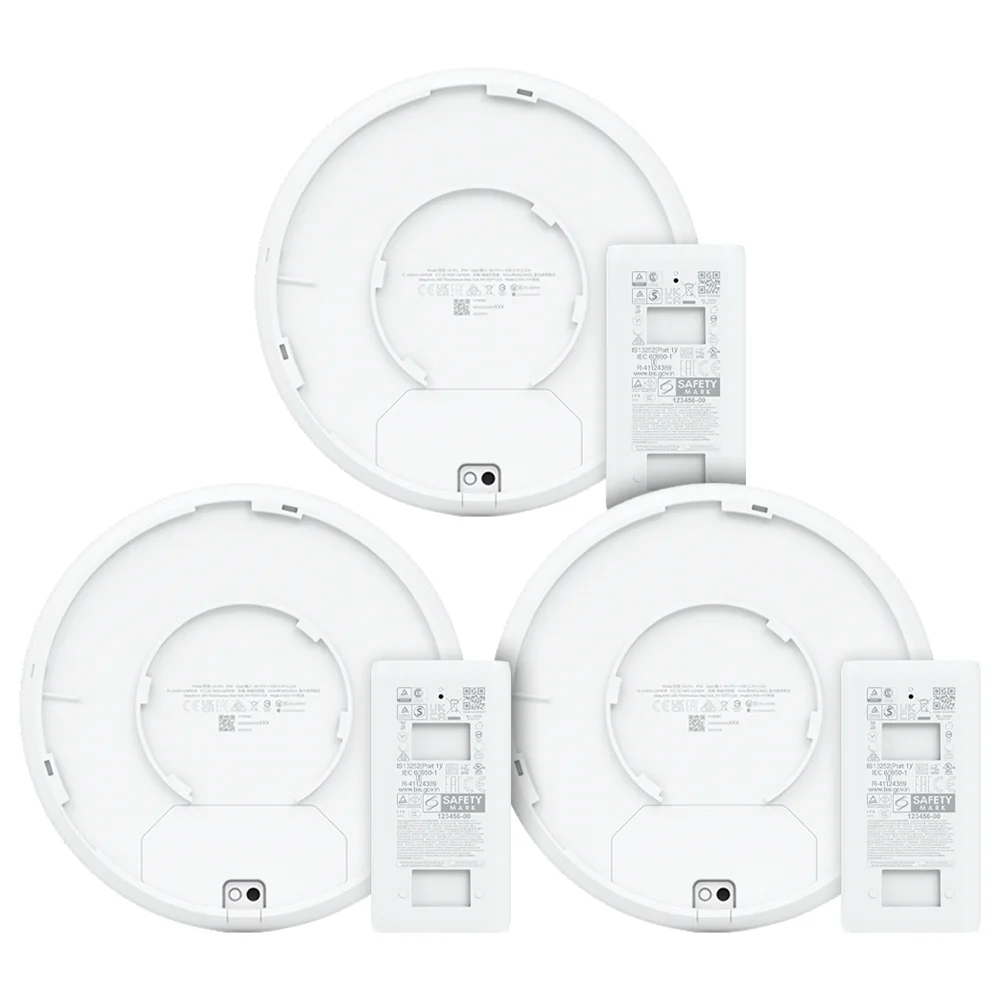 Imagem 4 de 5 do produto 3 U6 Pro Ubiquiti Com 3 Fontes 48v 15w | 3 Roteadores Wifi 6 Access Point 5.3 Gbps + 3 Injetores Poe