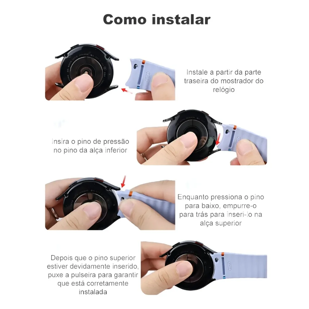 Imagem 4 de 5 do produto Multiira Borracha Preta Ondas Para Watch Sam Série 7
