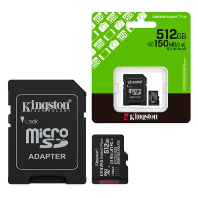 Cartão De Memoria 512gb Micro Sd 150mb/s Leit Canvas Select Sdcs3/512gb Kingston