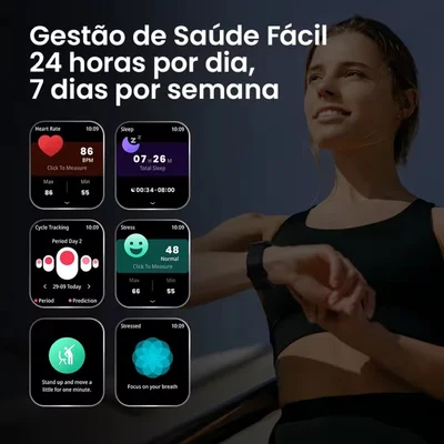 Smartwatch Haylou Watch 4 Gps Integrado, Tela Hd 1,93, Conexão Strava, Chamadas Bluetooth - Preto — foto 4