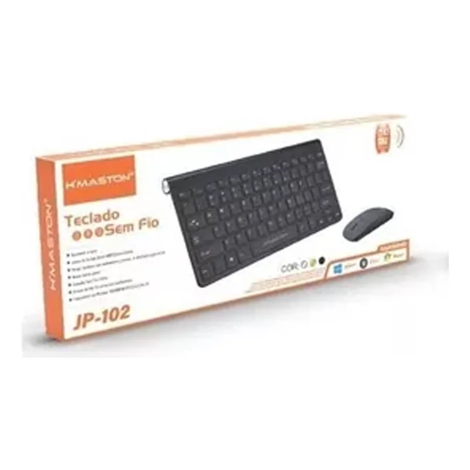 Imagem 5 de 5 do produto Kit Teclado E Mouse Sem Fio H'maston Usb 2.4ghz Wireless