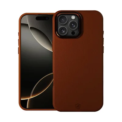 Capa Para Iphone 16 Pro - Couro Dual Magsafe - Marrom - Gshield
