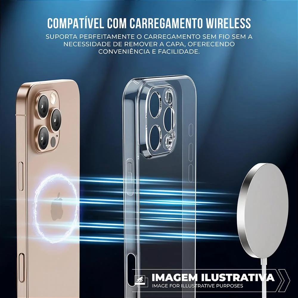 Imagem 3 de 5 do produto Capa Para Iphone 15 Pro - Crystal Slim - Não Amarela - Gshield