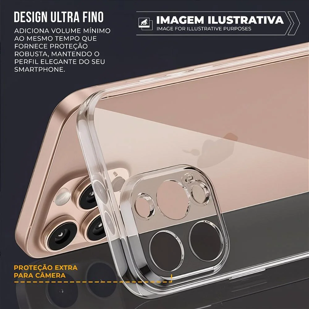 Imagem 4 de 5 do produto Capa Para Iphone 15 Pro - Crystal Slim - Não Amarela - Gshield