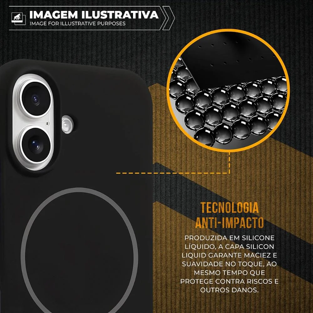 Imagem 4 de 5 do produto Capa Para Iphone 16 Pro Max - Silicon Liquid Magsafe - Desert - Gshield