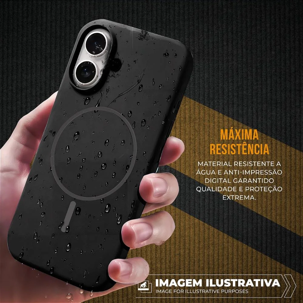 Imagem 3 de 5 do produto Capa Para Iphone 16 Pro Max - Silicon Liquid Magsafe - Preta - Gshield