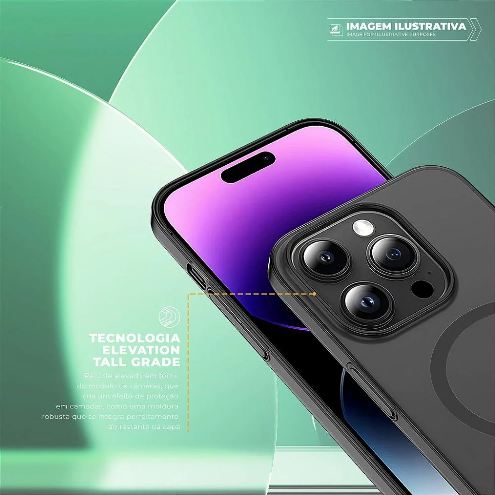 Imagem 2 de 5 do produto Capa Para Iphone 16 Pro - Crystal Slim Magsafe - Não Amarela