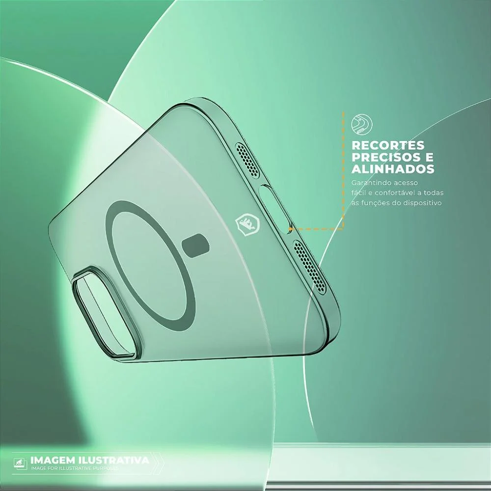 Imagem 3 de 5 do produto Capa Para Iphone 16 Pro - Crystal Slim Magsafe - Não Amarela