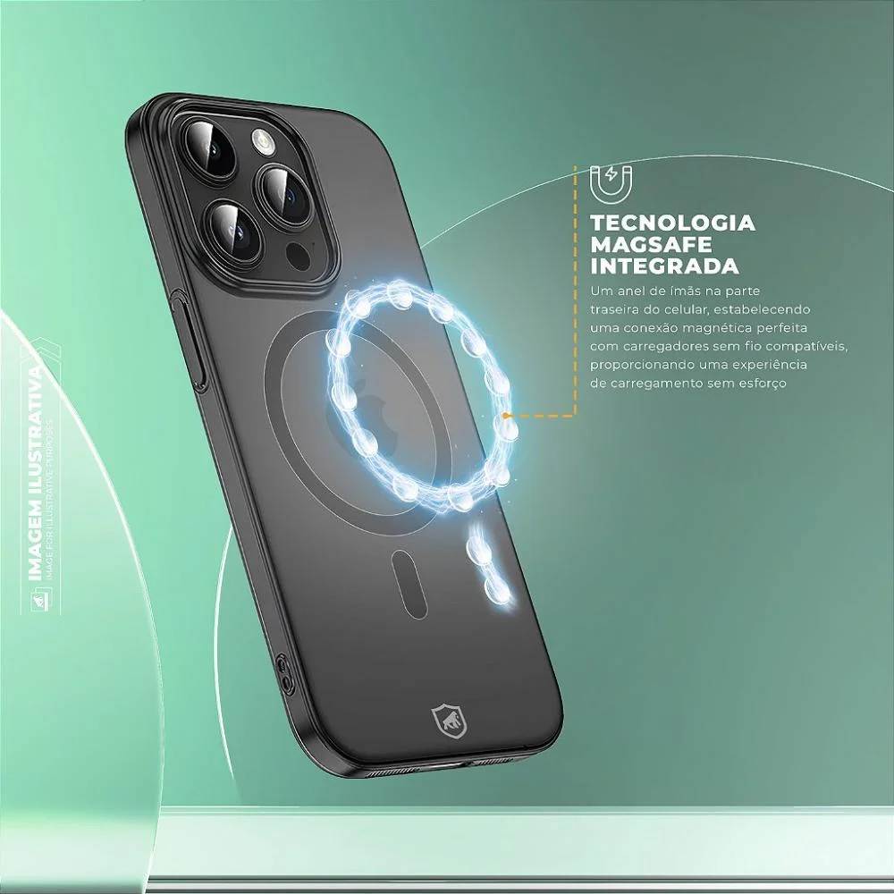 Imagem 5 de 5 do produto Capa Para Iphone 16 Pro - Crystal Slim Magsafe - Não Amarela