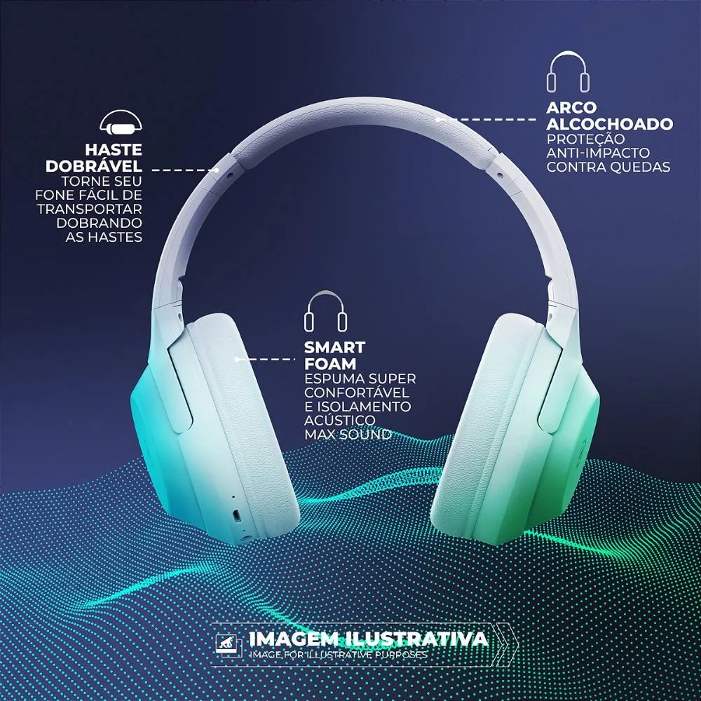 Imagem 2 de 5 do produto Headphone Flex - Branco - Gshield
