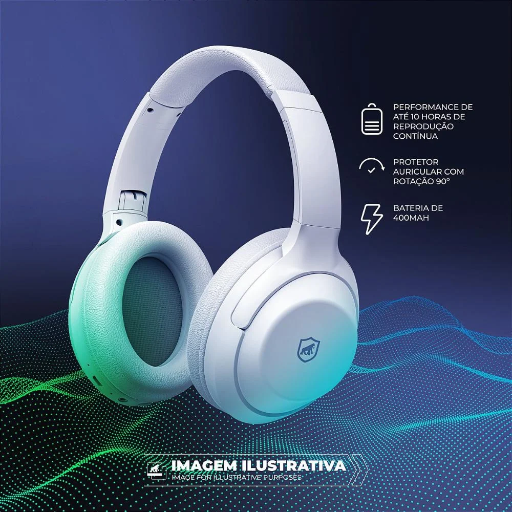 Imagem 5 de 5 do produto Headphone Flex - Branco - Gshield