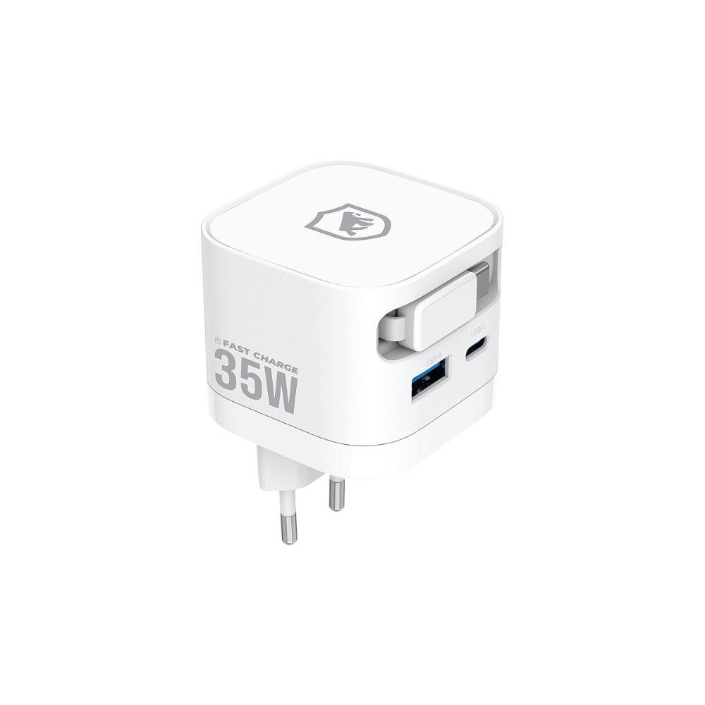 Carregador De Parede Retrátil 35w - Raptor - Branco - Gshield