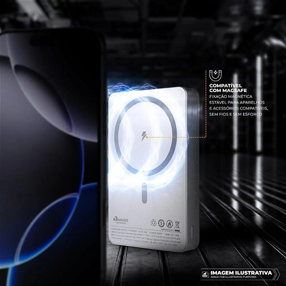 Imagem 2 de 5 do produto Carregador Portátil 10.000mah - Ultra Slim  Gshield