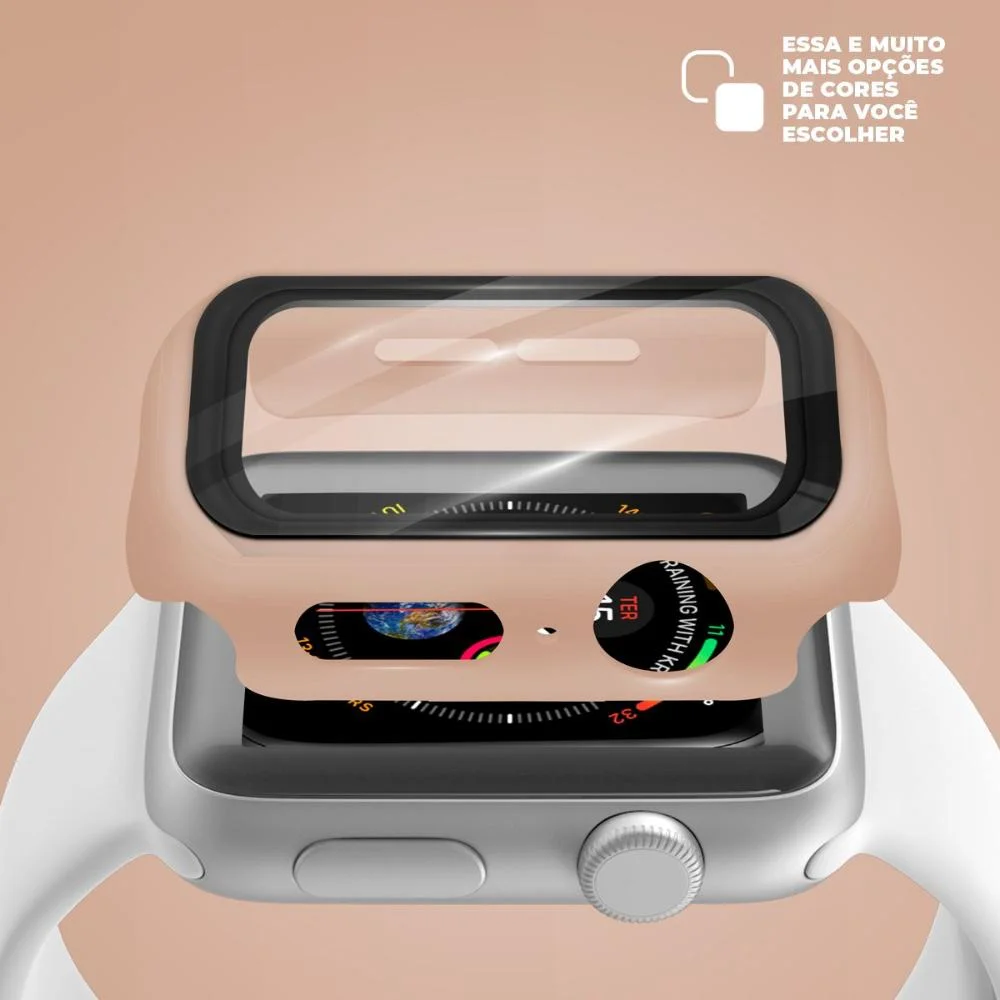 Imagem 3 de 4 do produto Case Para Apple Watch 38mm - Armor - Acompanha Película Integrada Na Case - Rosa - Gshield