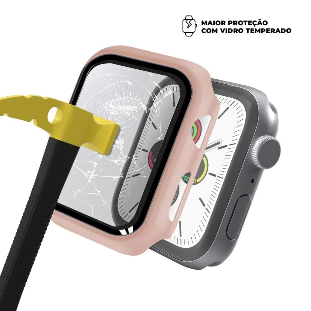 Imagem 4 de 4 do produto Case Para Apple Watch 38mm - Armor - Acompanha Película Integrada Na Case - Rosa - Gshield