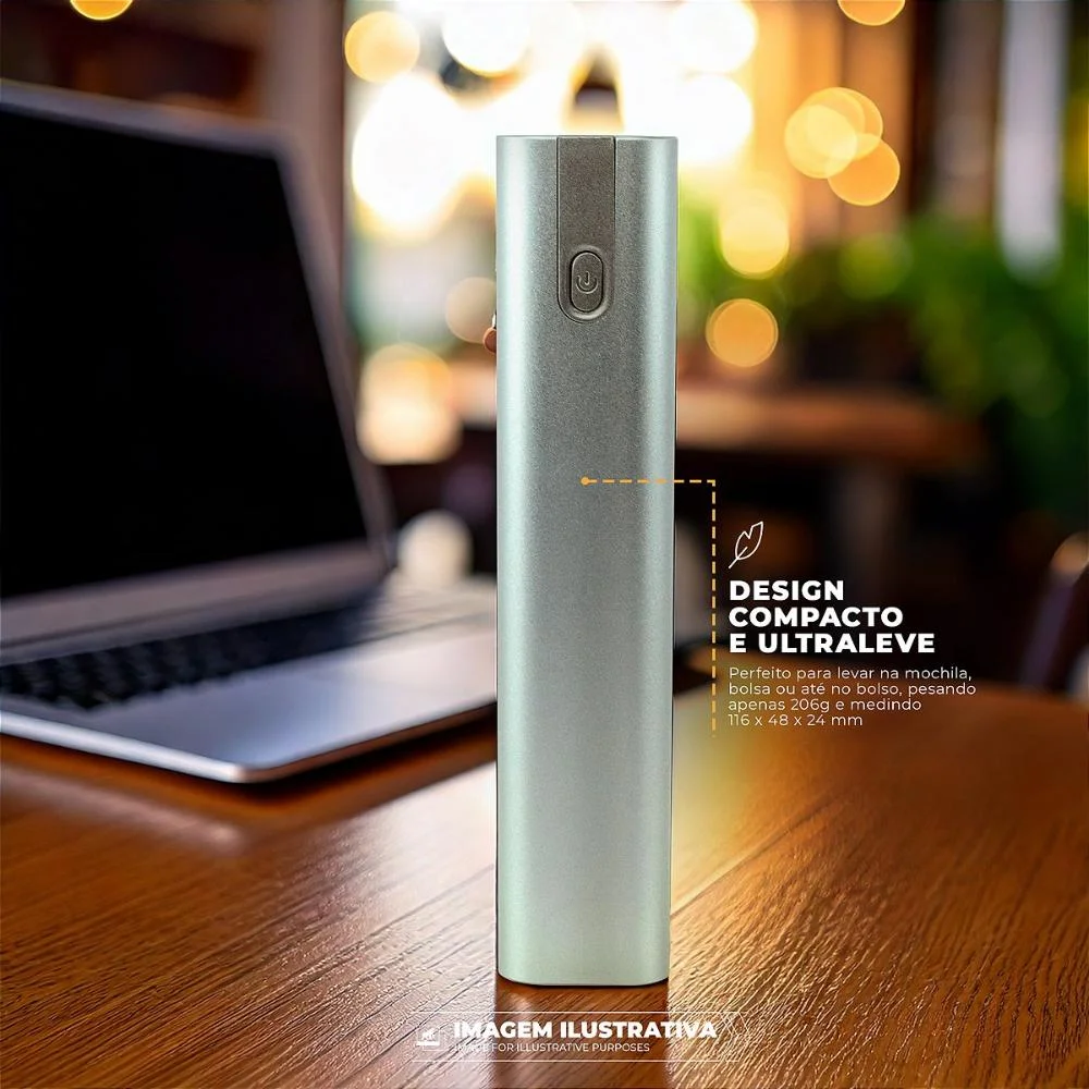 Imagem 3 de 5 do produto Carregador Portátil Para Notebook 45w - Discovery - Titanium Cinza - Gshield