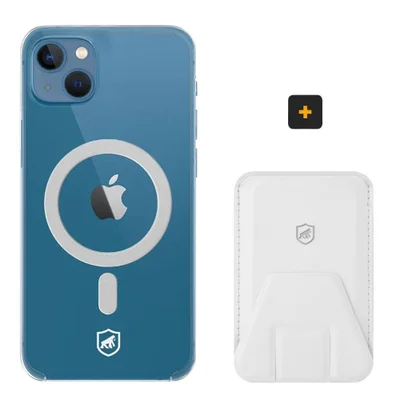 Kit Magsafe - Capa Case Capinha E Carteira Com Kickstand Para Iphone 13 - Gshield