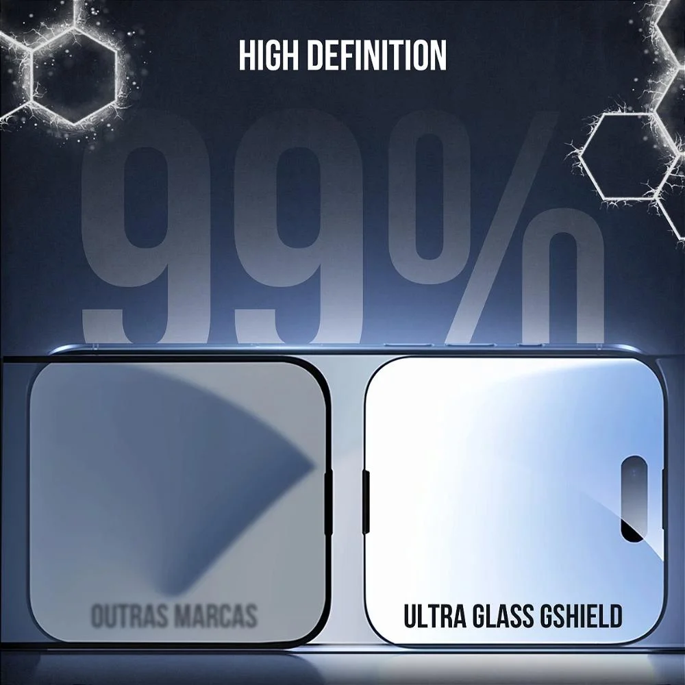 Imagem 2 de 5 do produto Película Para Iphone 16 Pro - Ultra Glass - Preta - Gshield