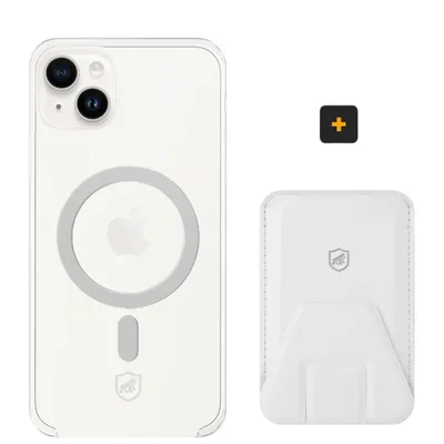 Kit Magsafe - Capa Case Capinha E Carteira Com Kickstand Para Iphone 14 Plus - Gshield