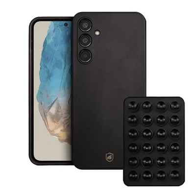 Kit Capa Silicon Veloz Para Samsung Galaxy M35 Ventosa Preta