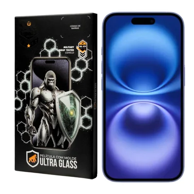 Película Para Iphone 16 Plus - Ultra Glass - Preta - Gshield