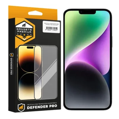 Película Para Iphone 14 Max - Defender Pro - Preta - Gshield