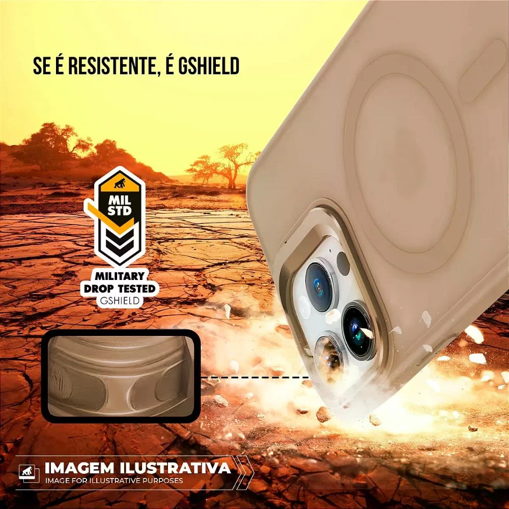 Imagem 3 de 5 do produto Capa Case Capinha Para Iphone 17 - Magsafe Titanium Desert - Gshield