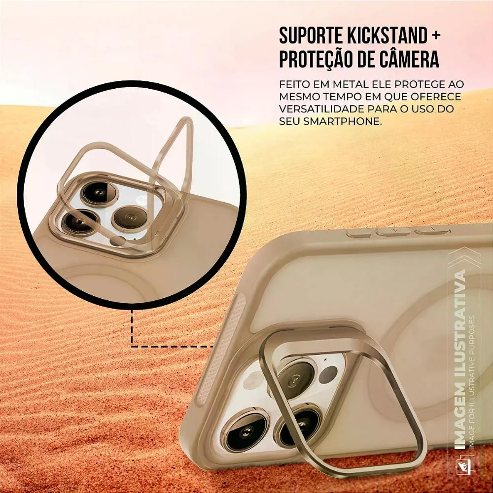 Imagem 4 de 5 do produto Capa Case Capinha Para Iphone 17 - Magsafe Titanium Desert - Gshield