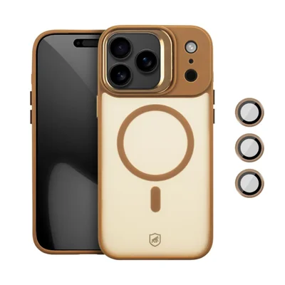 Capa Case Capinha Para Iphone 17 Pro - Magsafe Titanium Desert - Gshield