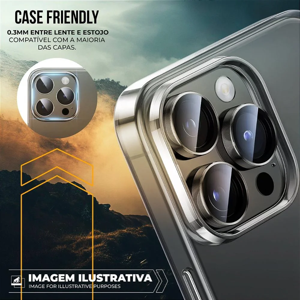 Imagem 3 de 5 do produto Protetor De Lente Para Iphone 15 - Survivor - Transparente Com Molde Aplicador - Frame Para Câmera - Gshield